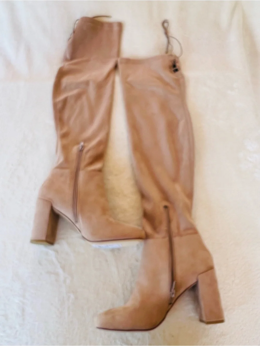 Chinese Laundry King Taupe Over-the-Knee Suedette Boots Size 8 NWT